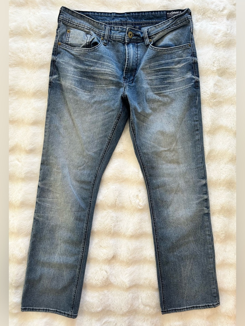 Buffalo David Bitton Men's Light Blue Straight Jeans